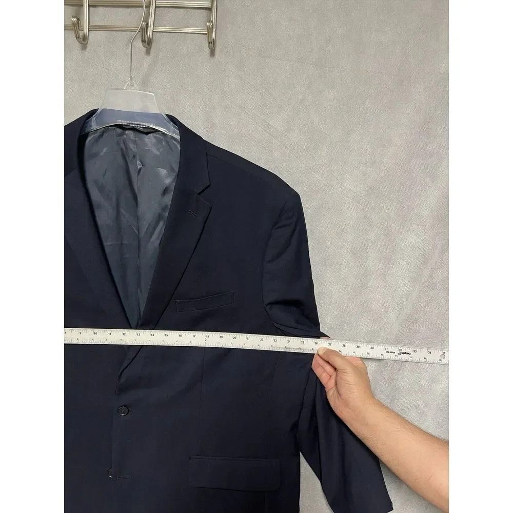 Beverly Hills Polo Club Suit Men 50L Navy Blue 2 B Career‎ 43X28 Pants Luxury